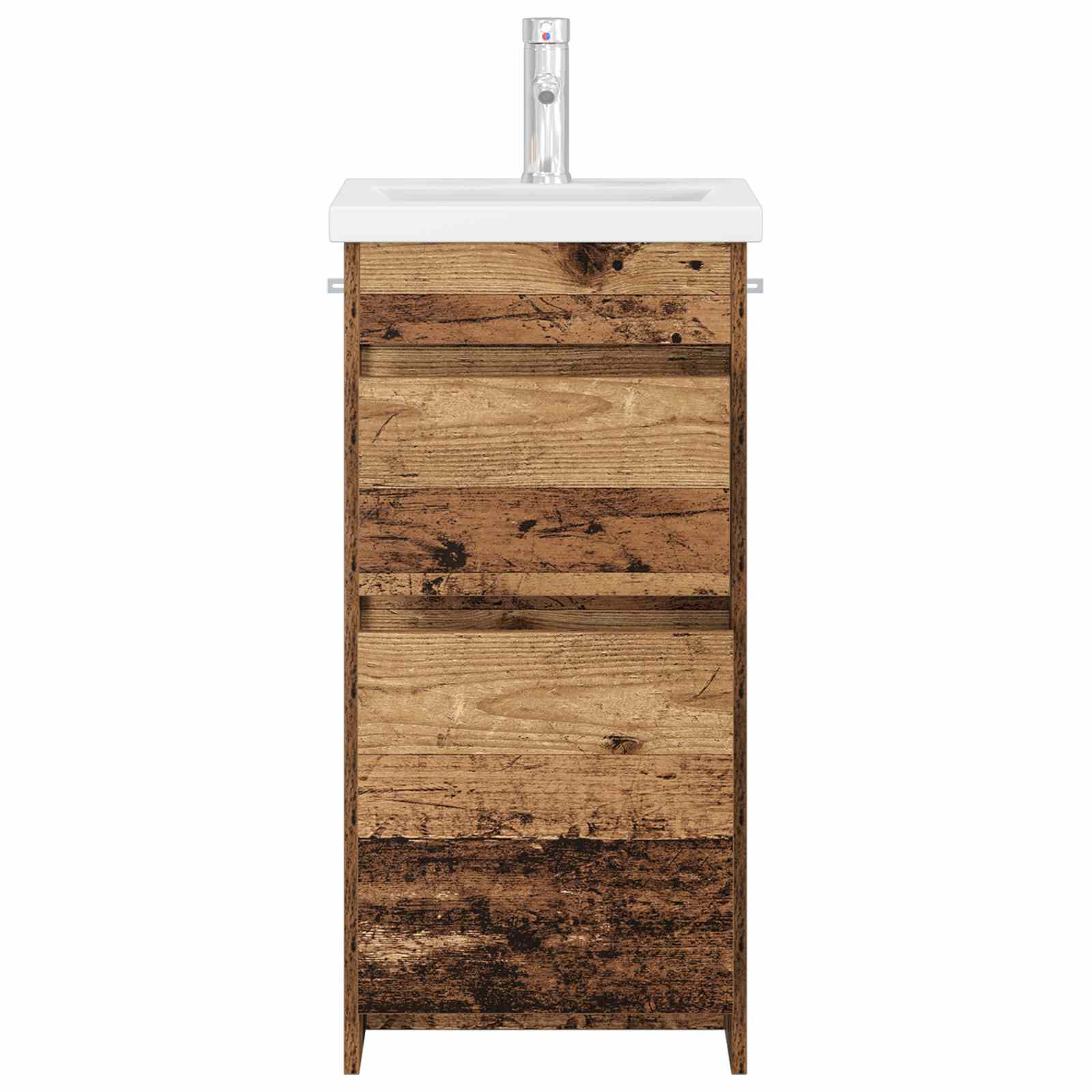 vidaXL Toaleta z umywalką Stare drewno 42 x 40 x 84,5 cm