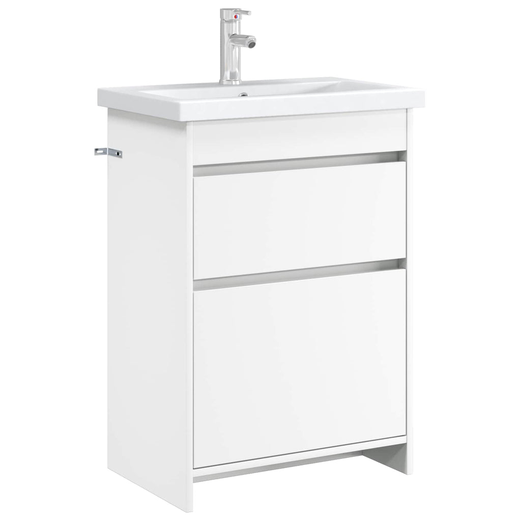 vidaXL Szafka pod zlewem w łazience Biały 56 x 37,5 x 81 cm
