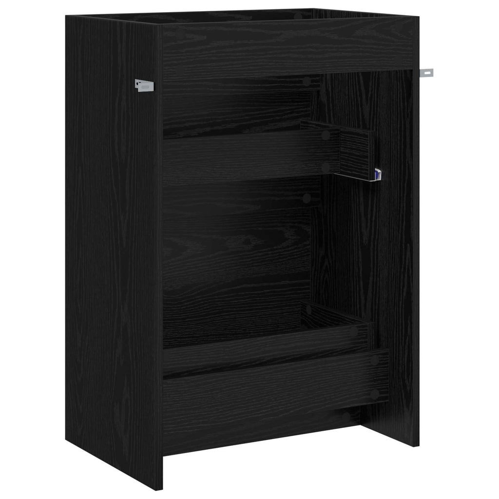vidaXL Szafka pod zlewem w łazience Czarny dąb 56 x 37,5 x 81 cm