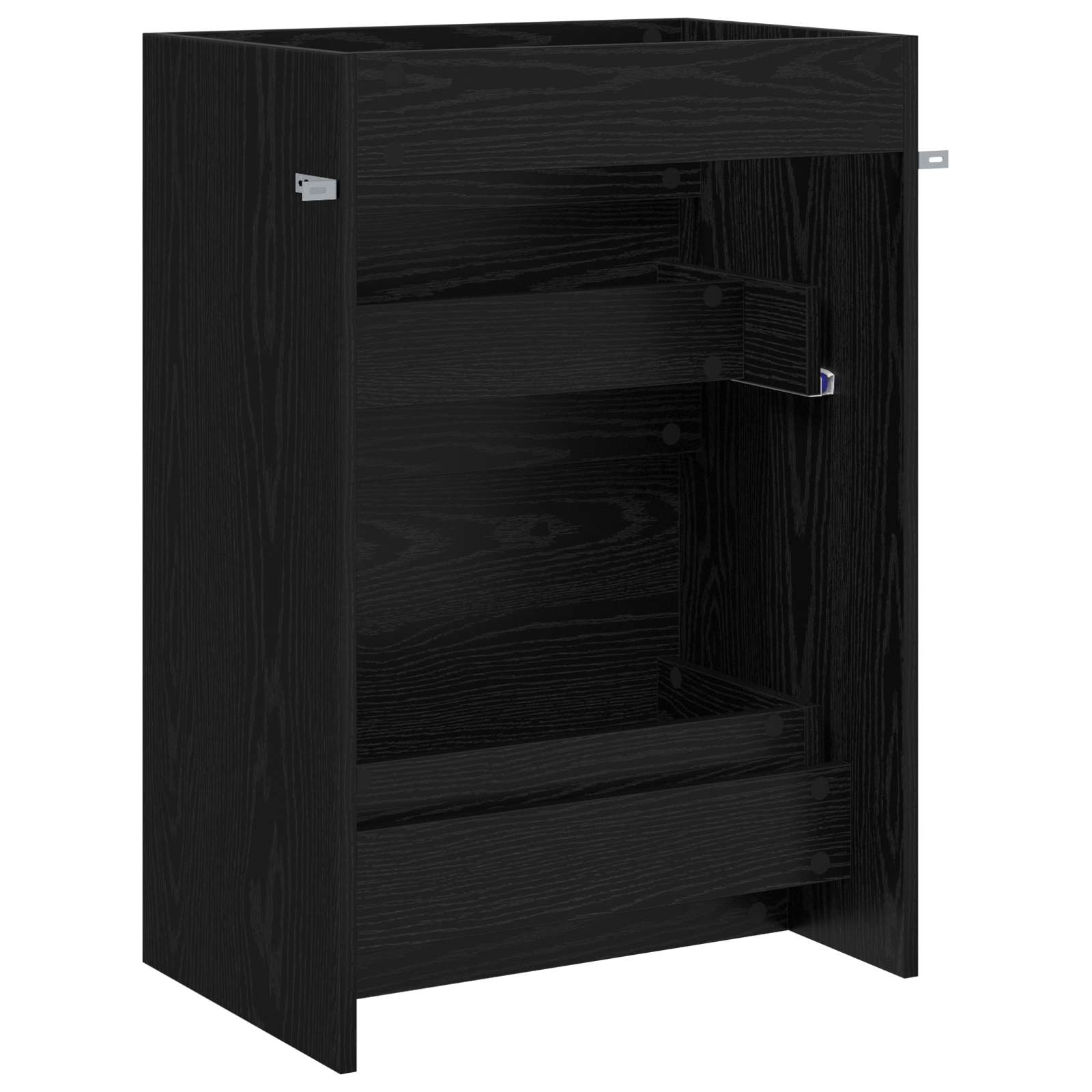 vidaXL Szafka pod zlewem w łazience Czarny dąb 56 x 37,5 x 81 cm