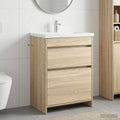 vidaXL Szafka pod zlewem w łazience dąb Sonoma 56 x 37,5 x 81 cm