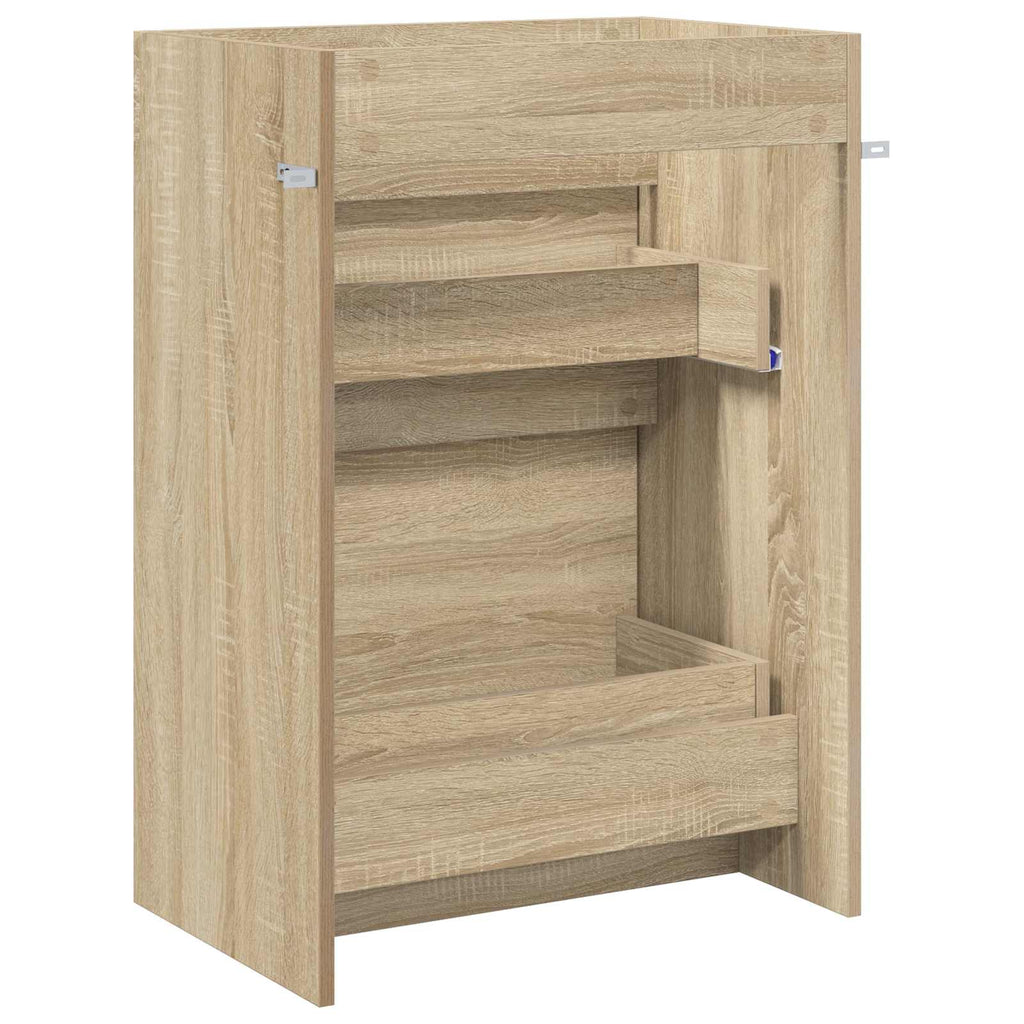 vidaXL Szafka pod zlewem w łazience dąb Sonoma 56 x 37,5 x 81 cm