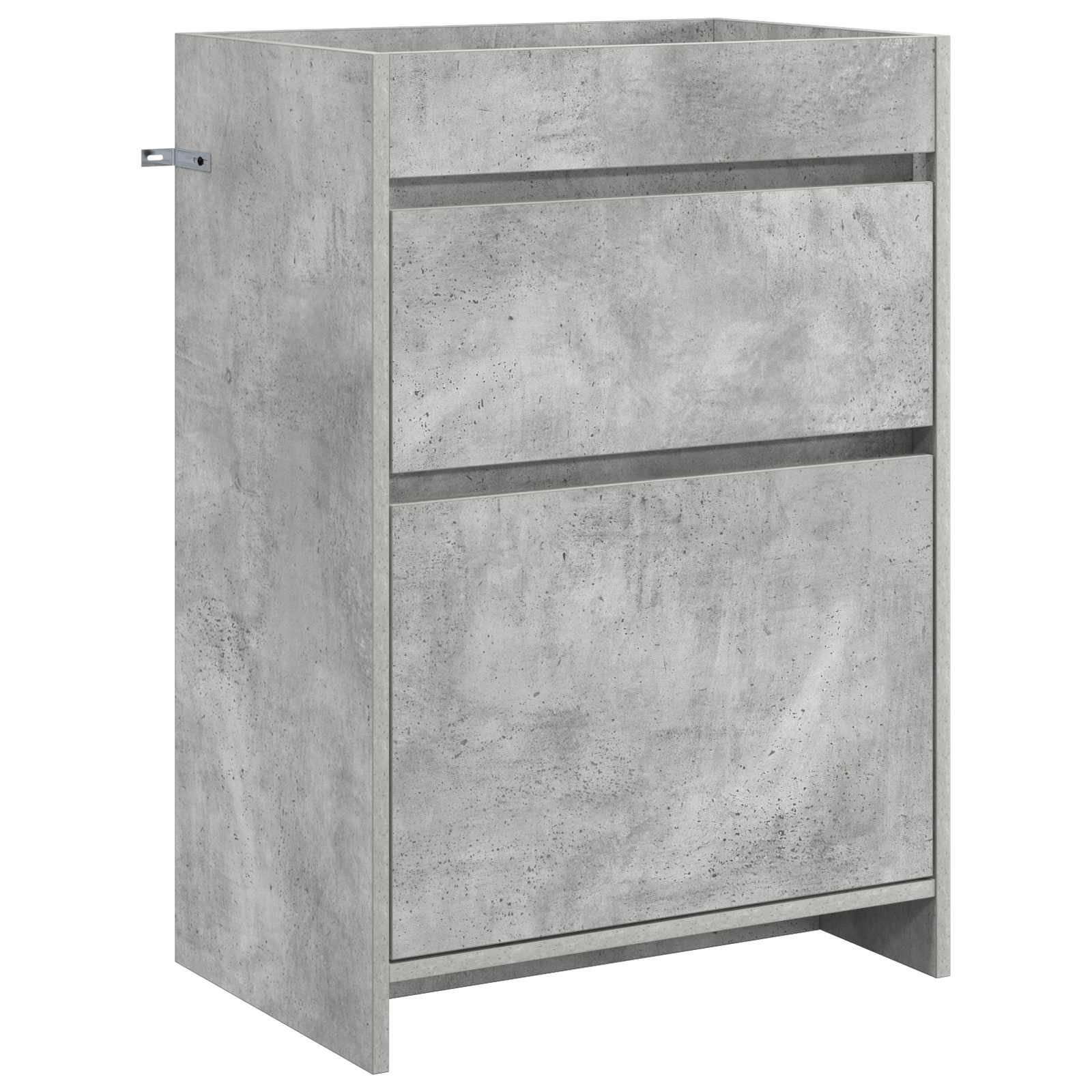 vidaXL Szafka pod zlewem w łazience Betonowy szary 56 x 37,5 x 81 cm