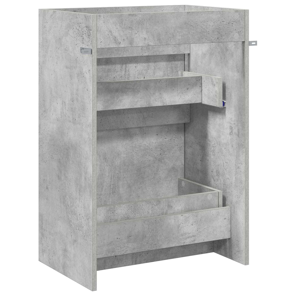 vidaXL Szafka pod zlewem w łazience Betonowy szary 56 x 37,5 x 81 cm
