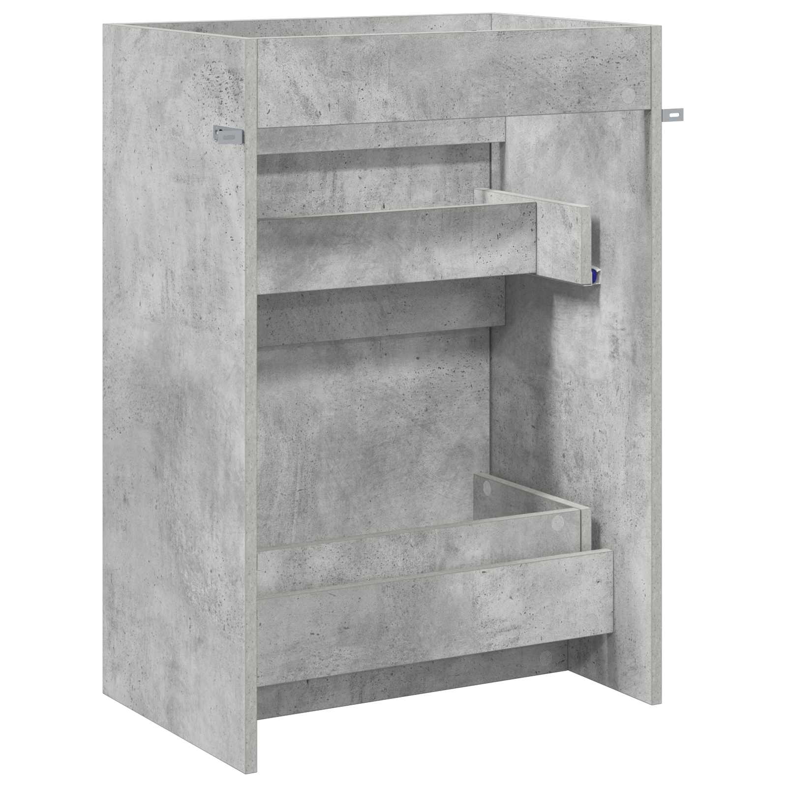 vidaXL Szafka pod zlewem w łazience Betonowy szary 56 x 37,5 x 81 cm