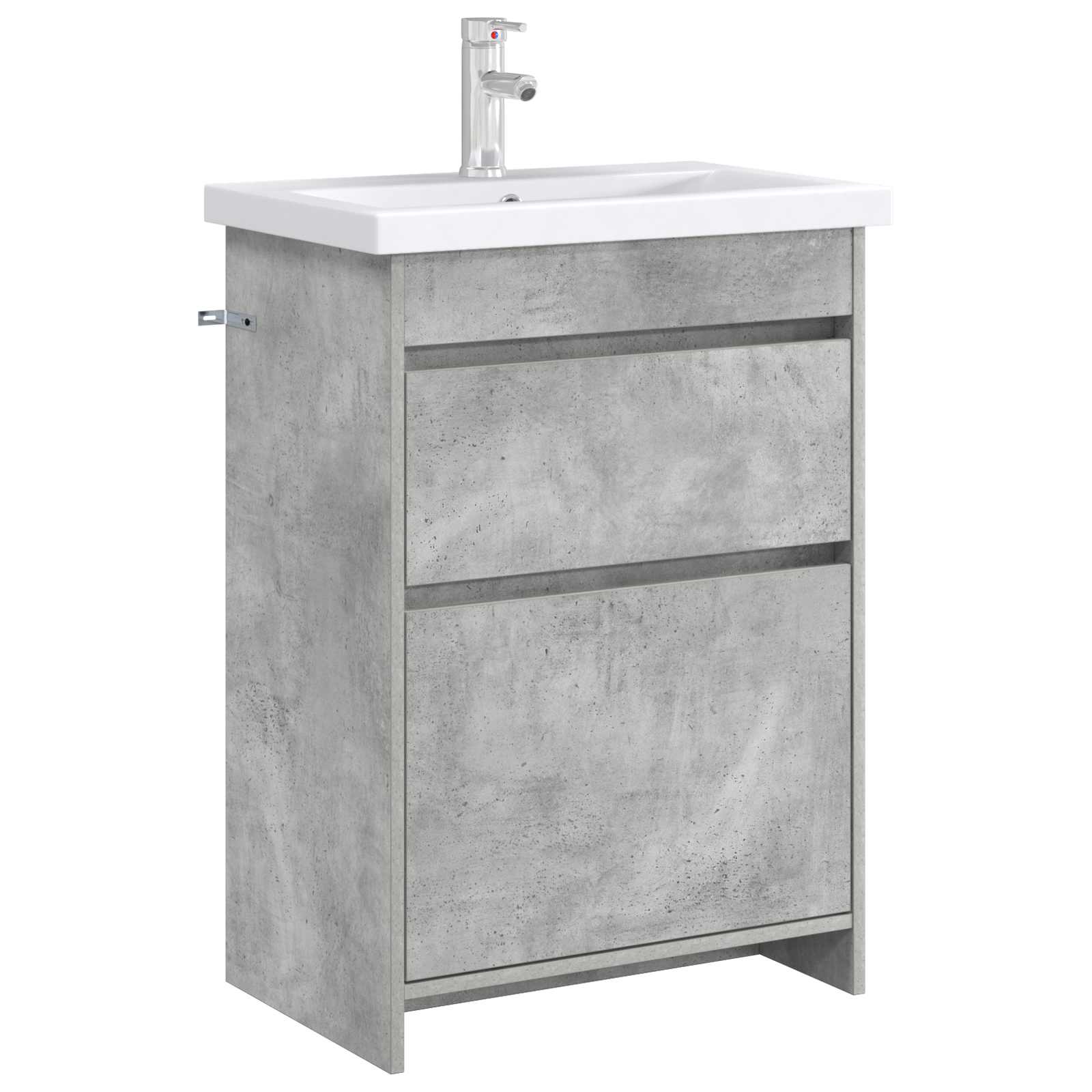 vidaXL Szafka pod zlewem w łazience Betonowy szary 56 x 37,5 x 81 cm
