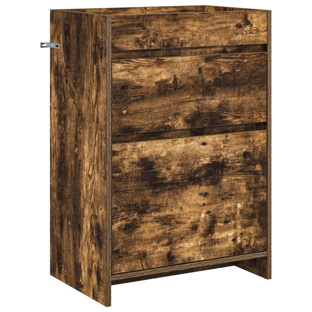 vidaXL Szafka pod zlewem w łazience Dąb wędzony 56 x 37,5 x 81 cm