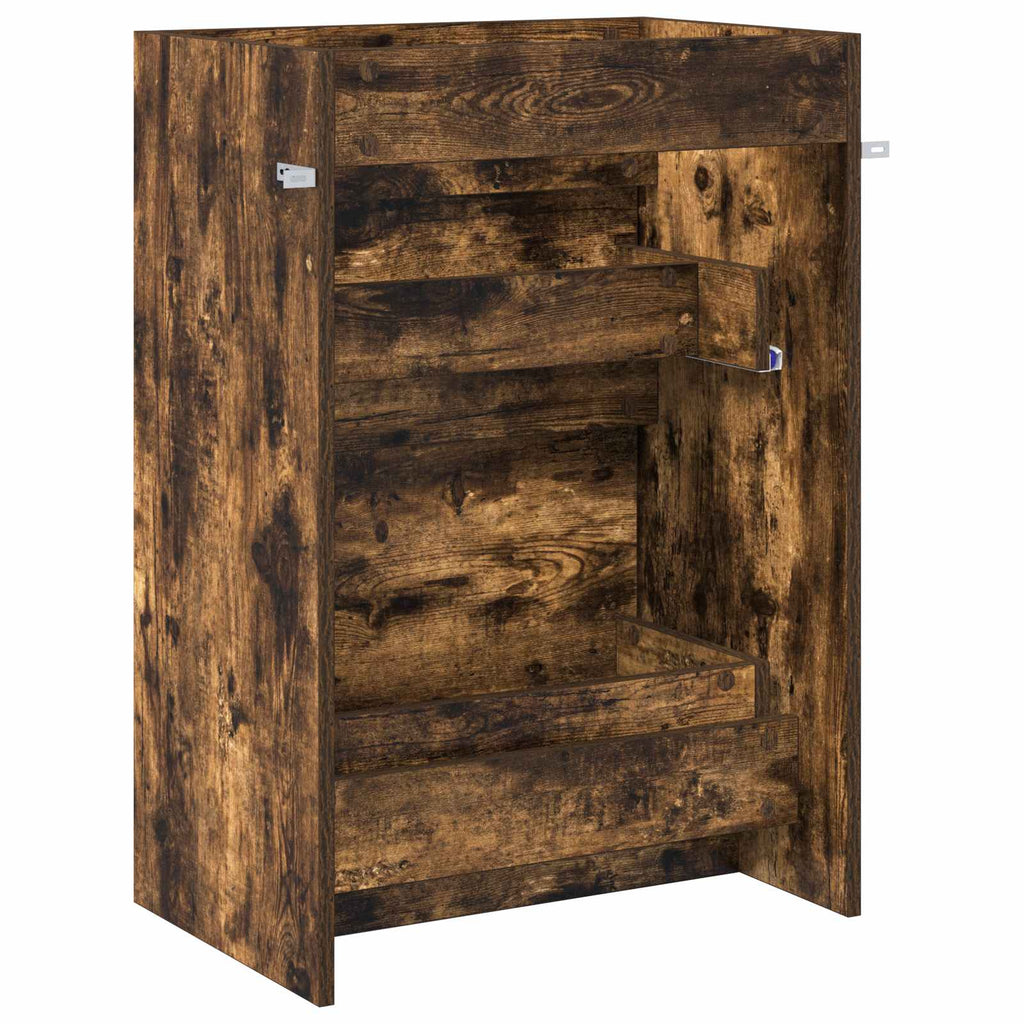 vidaXL Szafka pod zlewem w łazience Dąb wędzony 56 x 37,5 x 81 cm