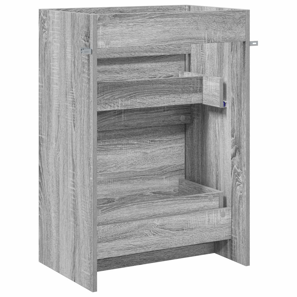 vidaXL Szafka pod zlewem w łazience Szary Sonoma 56 x 37,5 x 81 cm