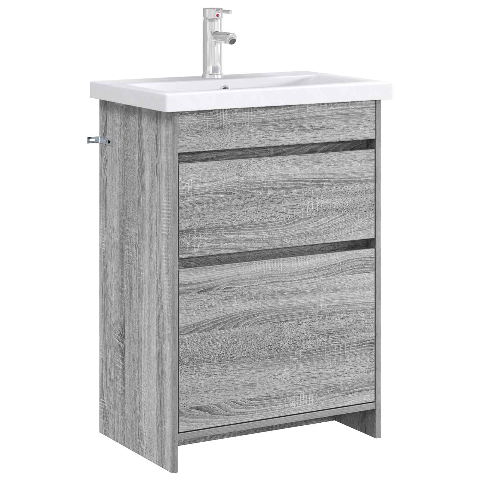 vidaXL Szafka pod zlewem w łazience Szary Sonoma 56 x 37,5 x 81 cm