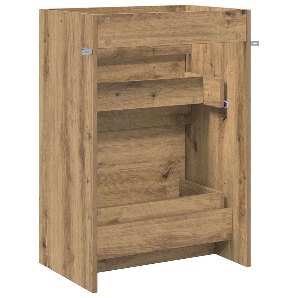 vidaXL Szafka pod zlewem w łazience Dąb artisan 56 x 37,5 x 81 cm