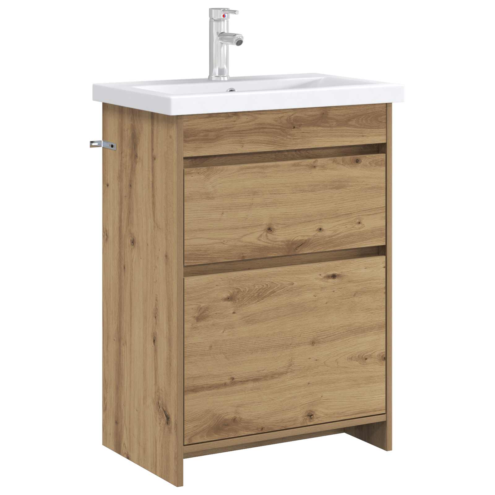 vidaXL Szafka pod zlewem w łazience Dąb artisan 56 x 37,5 x 81 cm