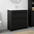 vidaXL Szafka pod zlewem w łazience Czarny dąb 78,5 x 37,5 x 81 cm