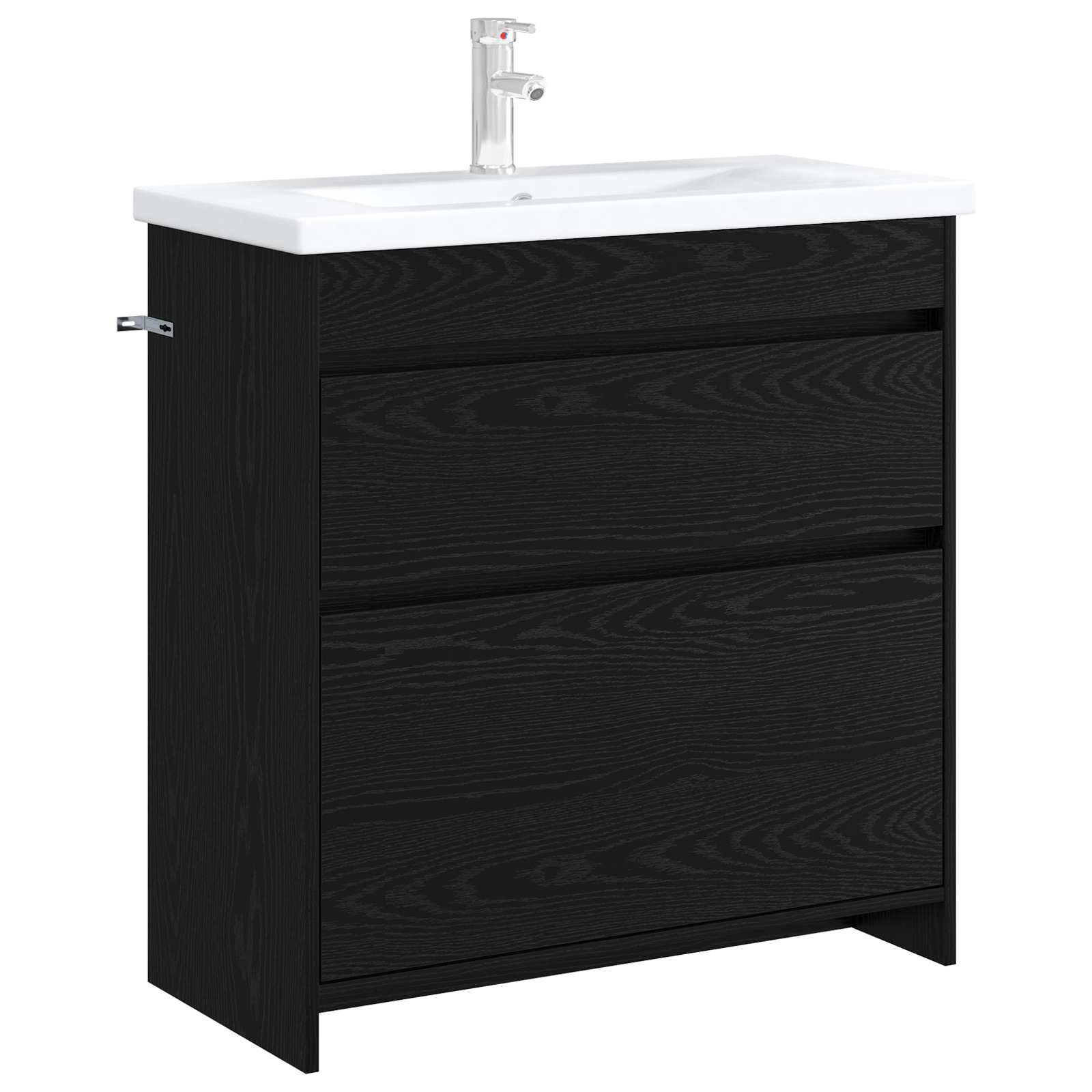 vidaXL Szafka pod zlewem w łazience Czarny dąb 78,5 x 37,5 x 81 cm