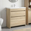 vidaXL Szafka pod zlewem w łazience dąb Sonoma 78,5 x 37,5 x 81 cm