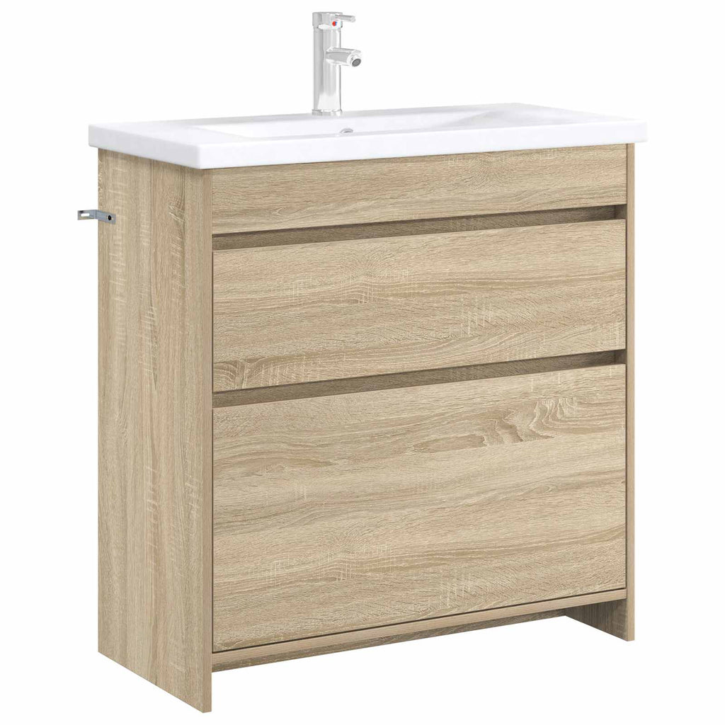 vidaXL Szafka pod zlewem w łazience dąb Sonoma 78,5 x 37,5 x 81 cm