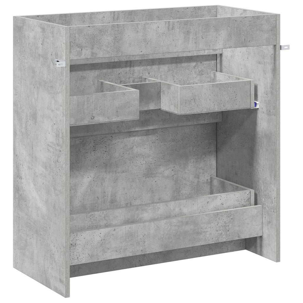 vidaXL Szafka pod zlewem w łazience Betonowy szary 78,5 x 37,5 x 81 cm