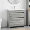 vidaXL Szafka pod zlewem w łazience Szary Sonoma 78,5 x 37,5 x 81 cm