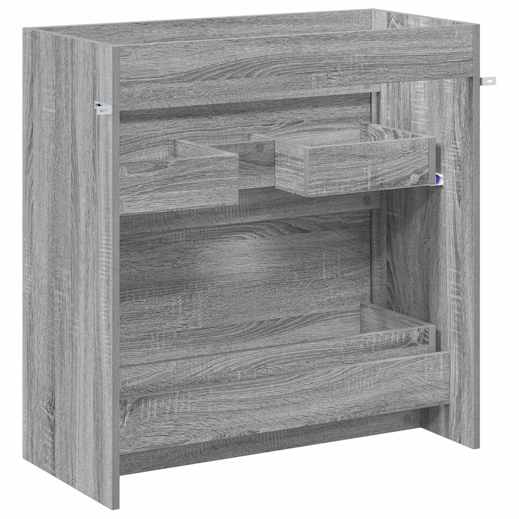 vidaXL Szafka pod zlewem w łazience Szary Sonoma 78,5 x 37,5 x 81 cm