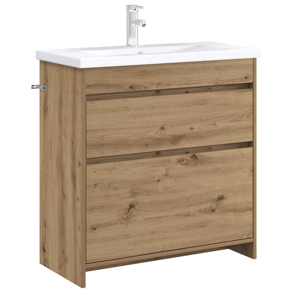 vidaXL Szafka pod zlewem w łazience Dąb artisan 78,5 x 37,5 x 81 cm