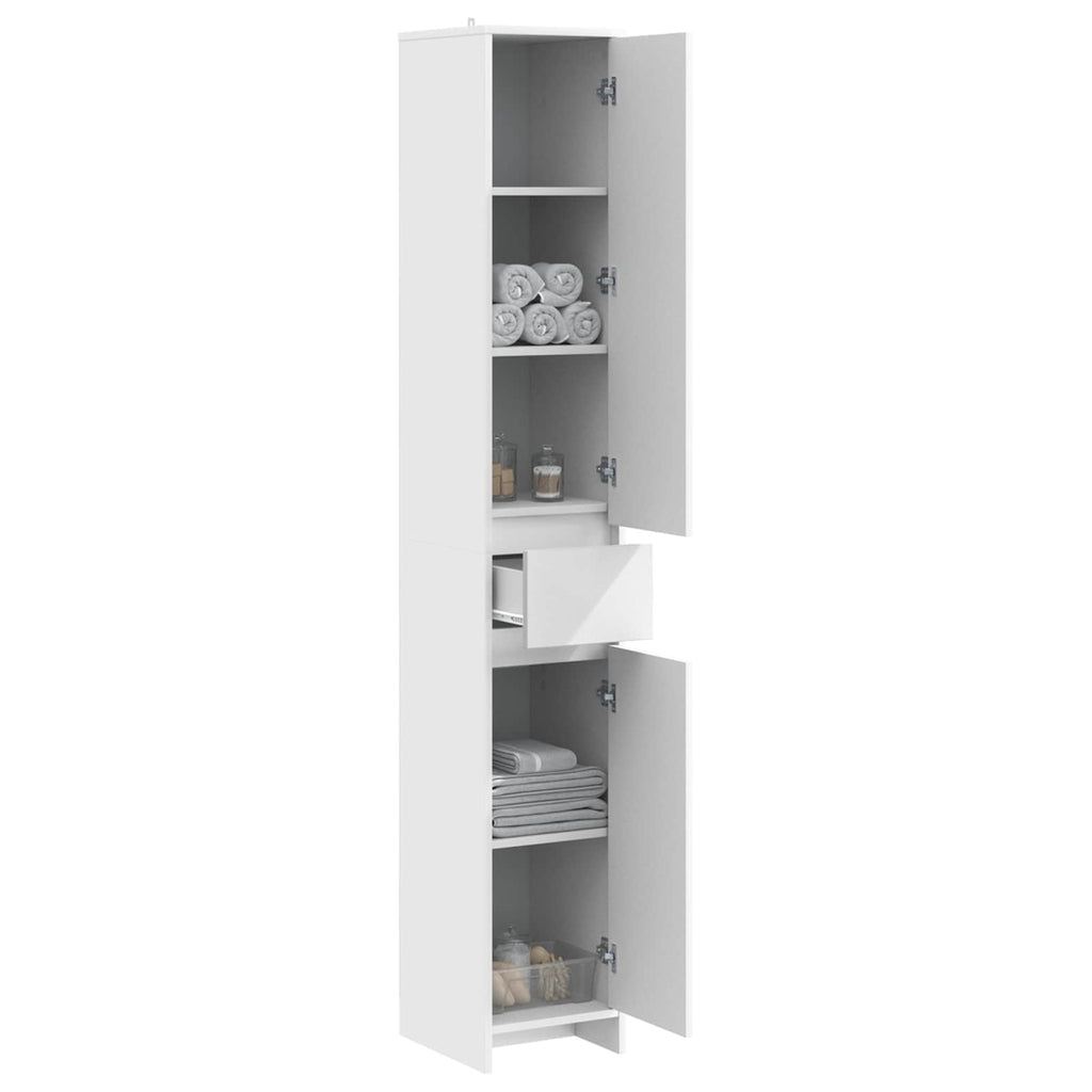 vidaXL Szafka Łazienkowa Biały 30 x 33 x 190 cm Drewno inżynieryjne