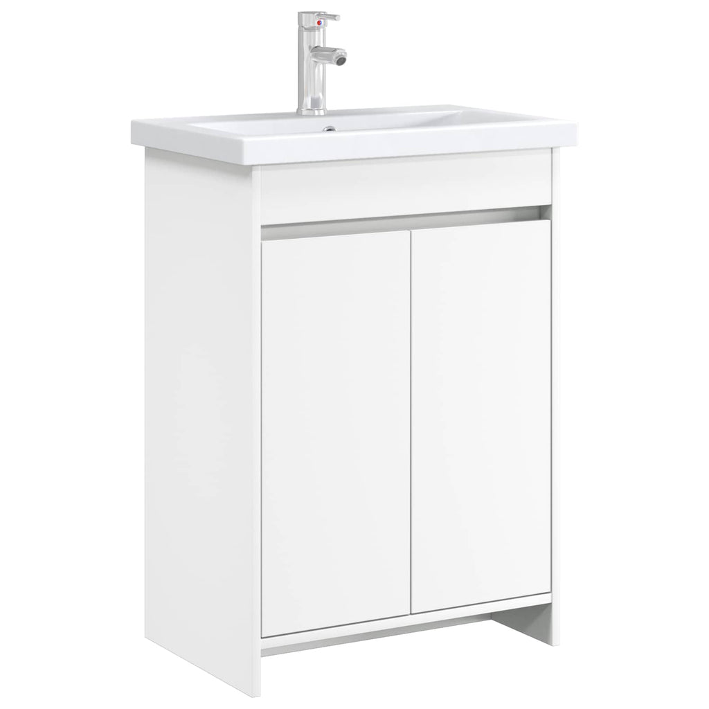 vidaXL Szafka pod zlewem w łazience Biały 56 x 37,5 x 81 cm