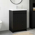 vidaXL Szafka pod zlewem w łazience Czarny dąb 56 x 37,5 x 81 cm