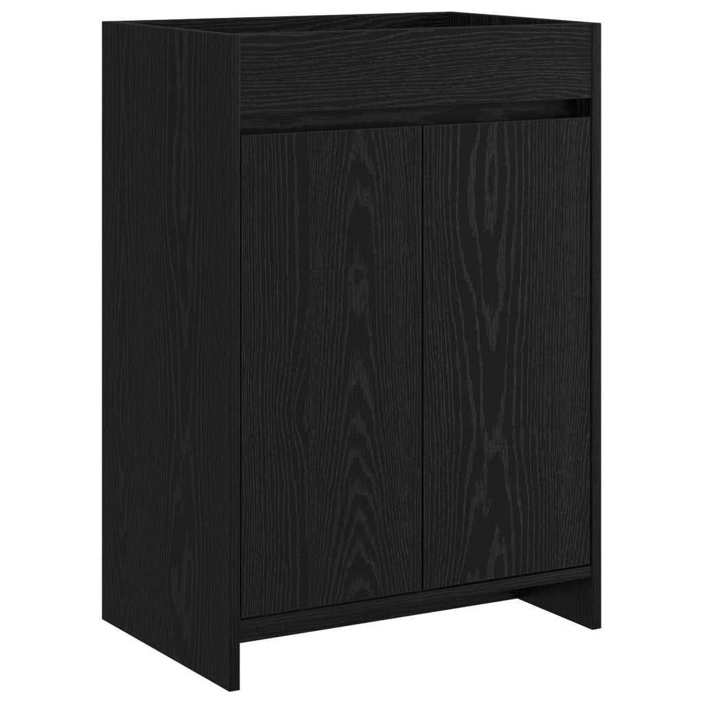 vidaXL Szafka pod zlewem w łazience Czarny dąb 56 x 37,5 x 81 cm