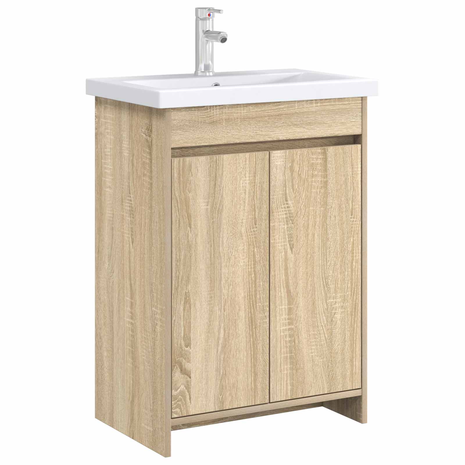 vidaXL Szafka pod zlewem w łazience dąb Sonoma 56 x 37,5 x 81 cm