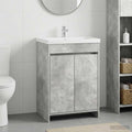 vidaXL Szafka pod zlewem w łazience Betonowy szary 56 x 37,5 x 81 cm