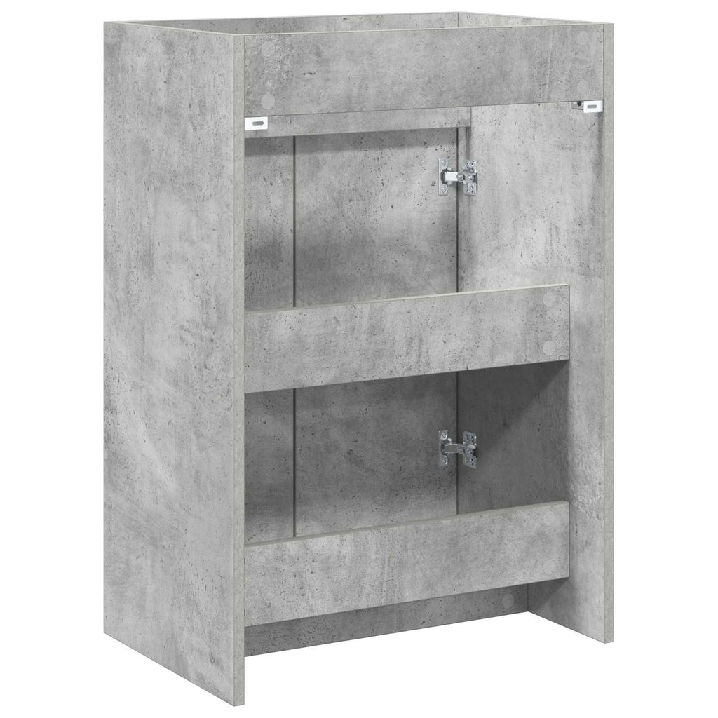 vidaXL Szafka pod zlewem w łazience Betonowy szary 56 x 37,5 x 81 cm