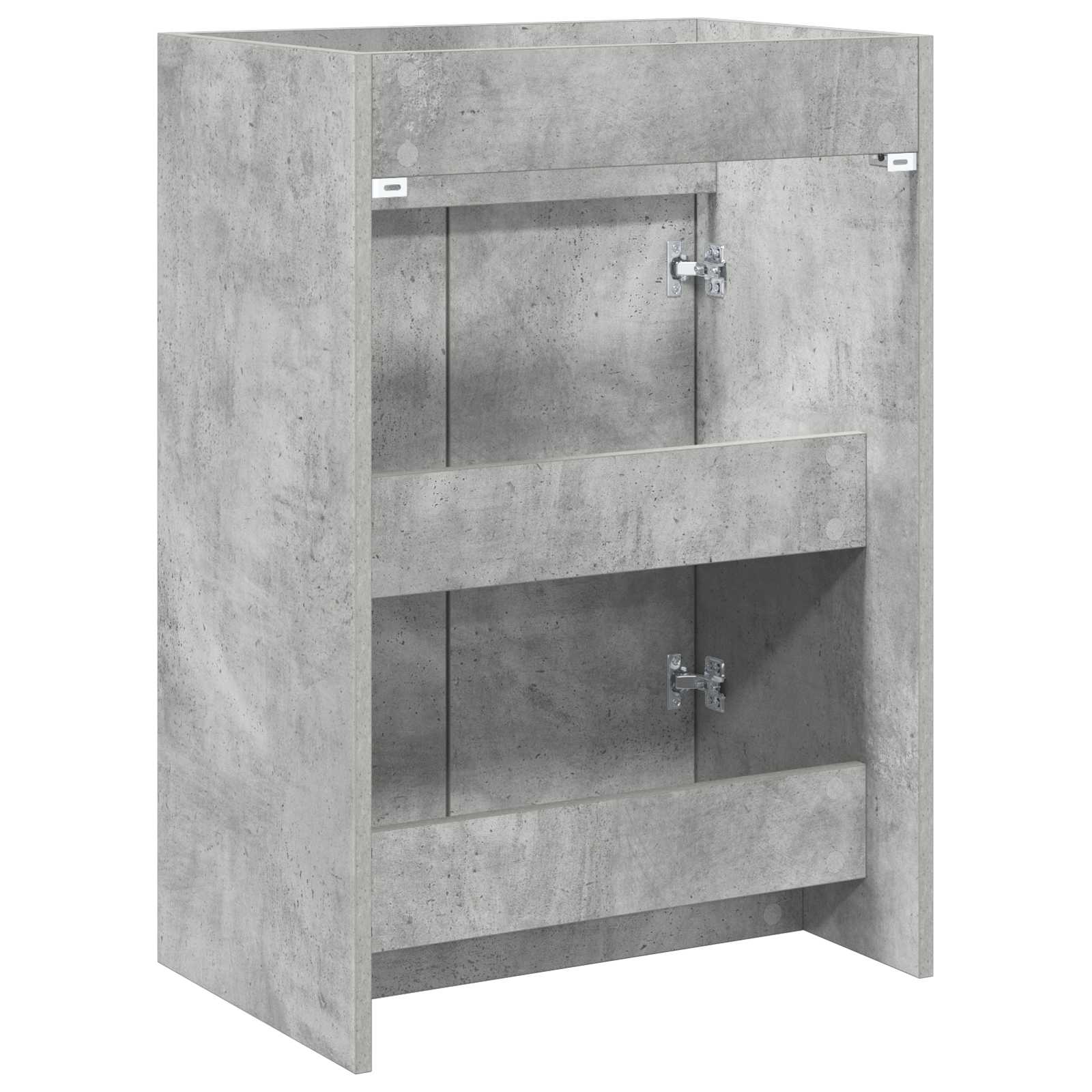 vidaXL Szafka pod zlewem w łazience Betonowy szary 56 x 37,5 x 81 cm