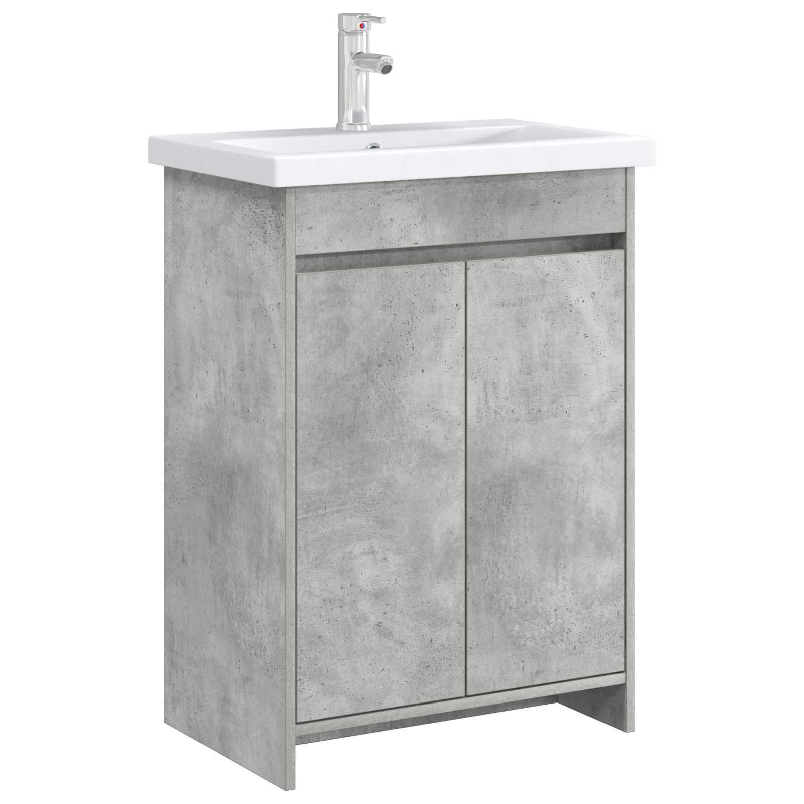 vidaXL Szafka pod zlewem w łazience Betonowy szary 56 x 37,5 x 81 cm