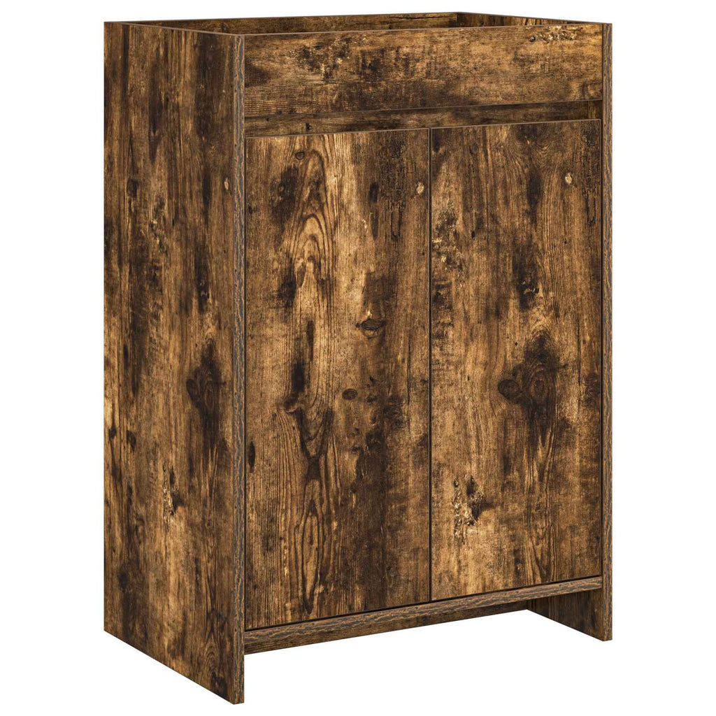 vidaXL Szafka pod zlewem w łazience Dąb wędzony 56 x 37,5 x 81 cm