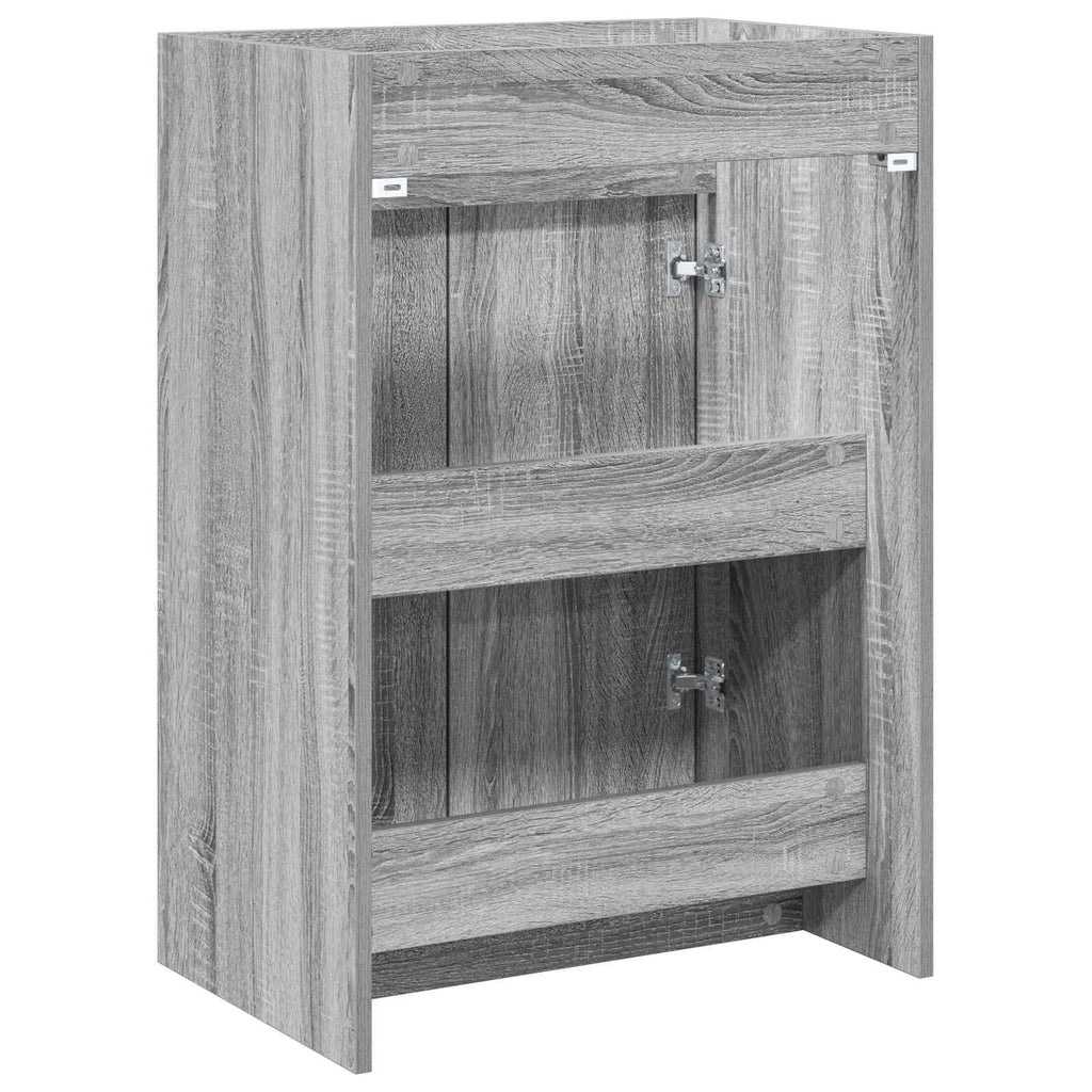 vidaXL Szafka pod zlewem w łazience Szary Sonoma 56 x 37,5 x 81 cm