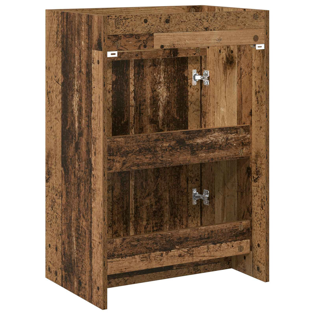 vidaXL Szafka pod zlewem w łazience Stare drewno 56 x 37,5 x 81 cm