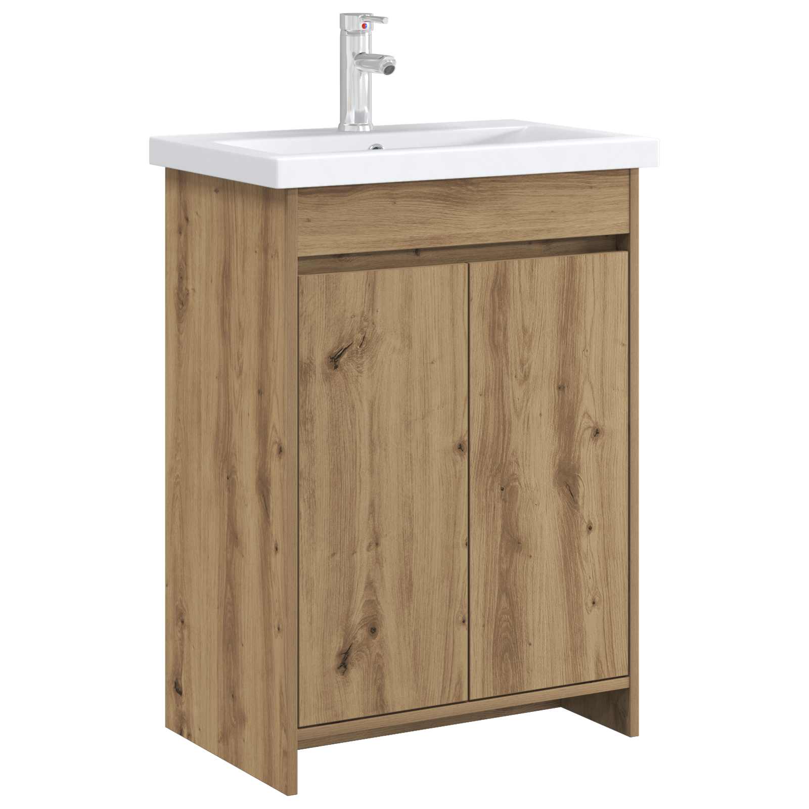 vidaXL Szafka pod zlewem w łazience Dąb artisan 56 x 37,5 x 81 cm