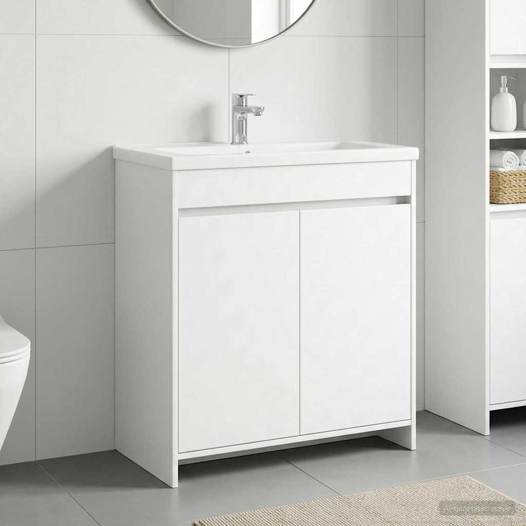 vidaXL Szafka pod zlewem w łazience Biały 78,5 x 37,5 x 81 cm