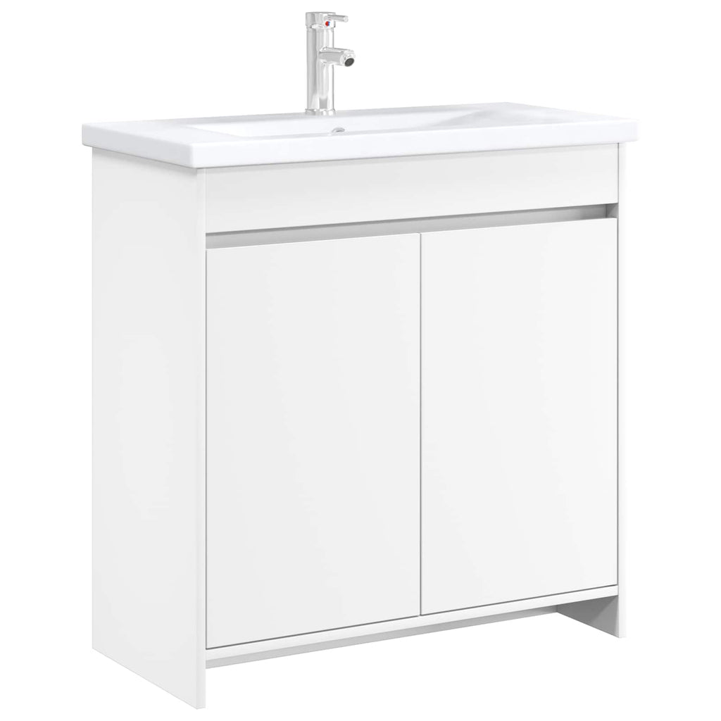 vidaXL Szafka pod zlewem w łazience Biały 78,5 x 37,5 x 81 cm