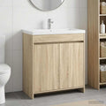 vidaXL Szafka pod zlewem w łazience dąb Sonoma 78,5 x 37,5 x 81 cm