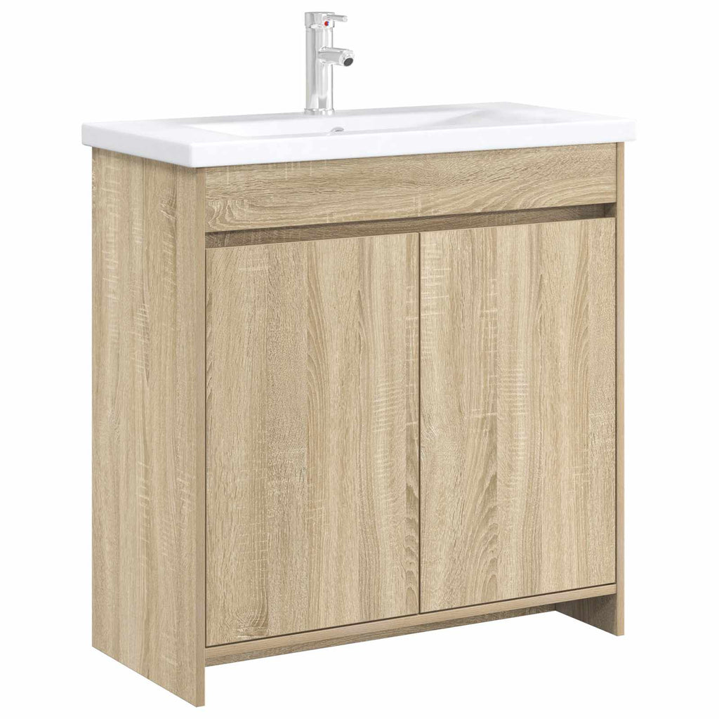 vidaXL Szafka pod zlewem w łazience dąb Sonoma 78,5 x 37,5 x 81 cm