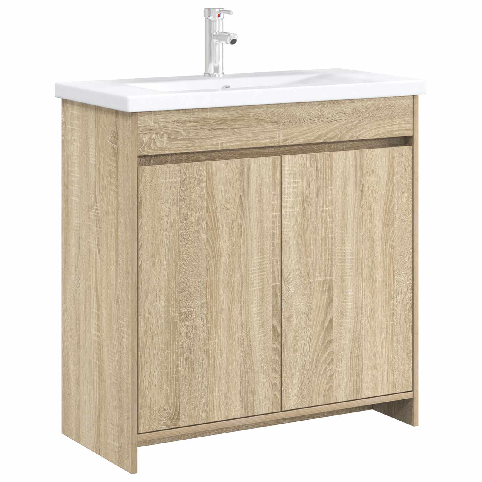 vidaXL Szafka pod zlewem w łazience dąb Sonoma 78,5 x 37,5 x 81 cm