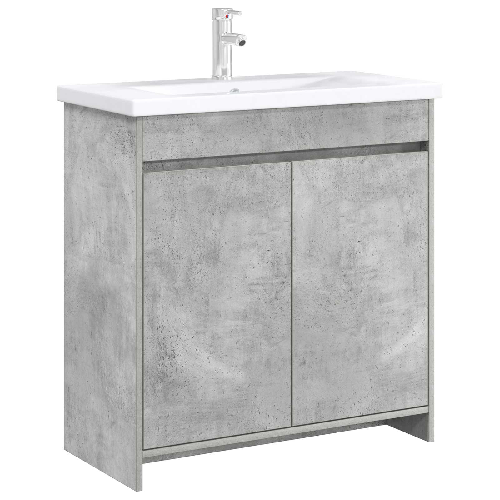 vidaXL Szafka pod zlewem w łazience Betonowy szary 78,5 x 37,5 x 81 cm