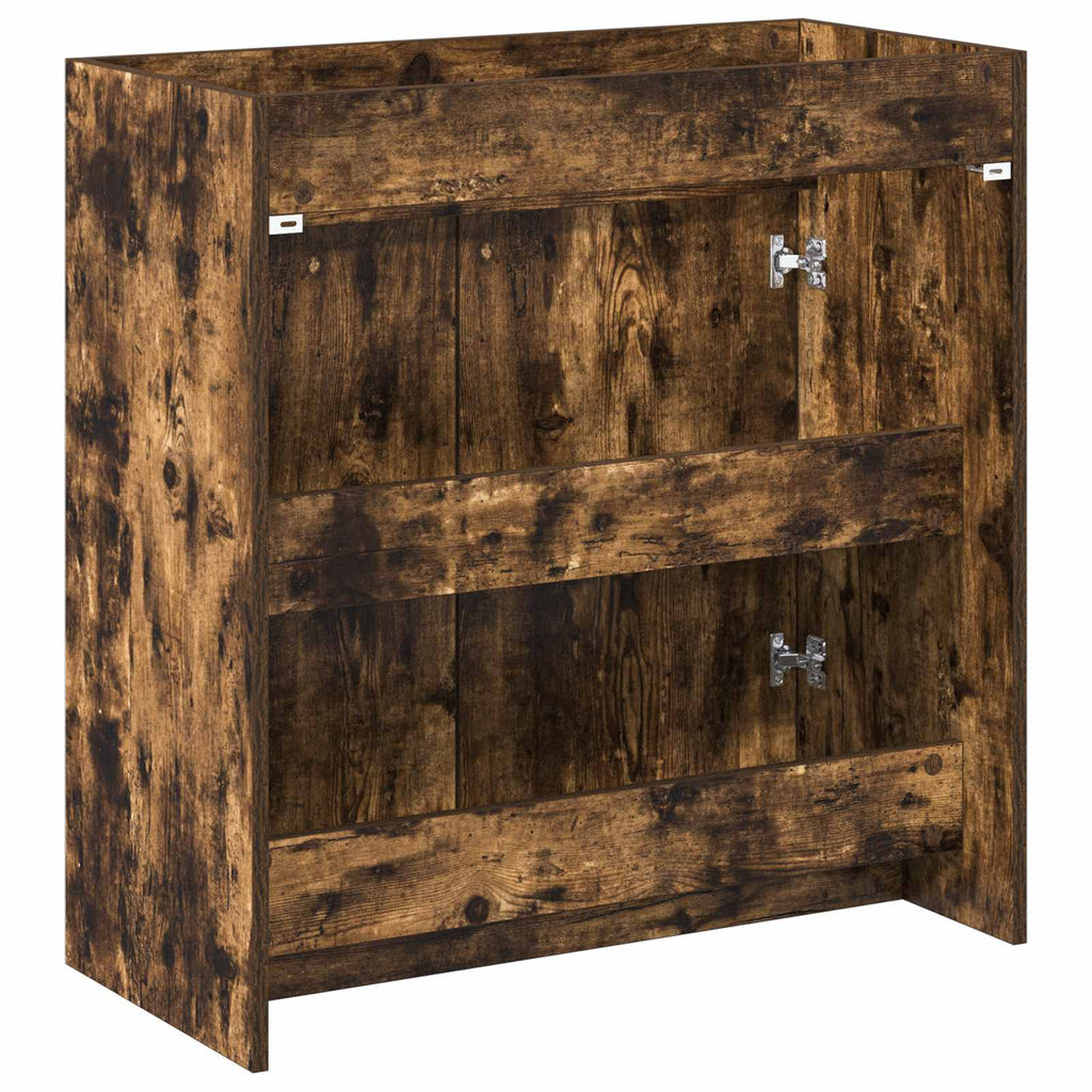 vidaXL Szafka pod zlewem w łazience Dąb wędzony 78,5 x 37,5 x 81 cm