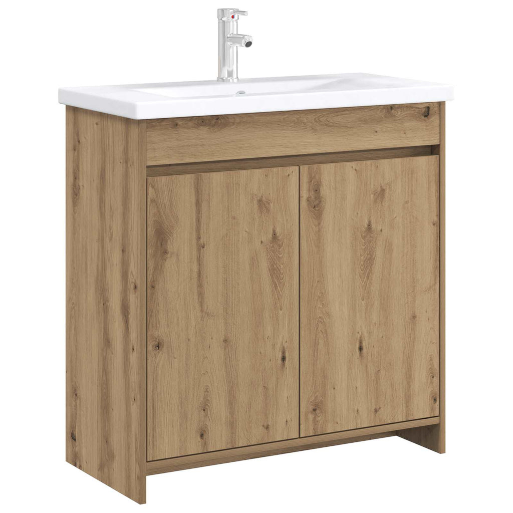 vidaXL Szafka pod zlewem w łazience Dąb artisan 78,5 x 37,5 x 81 cm