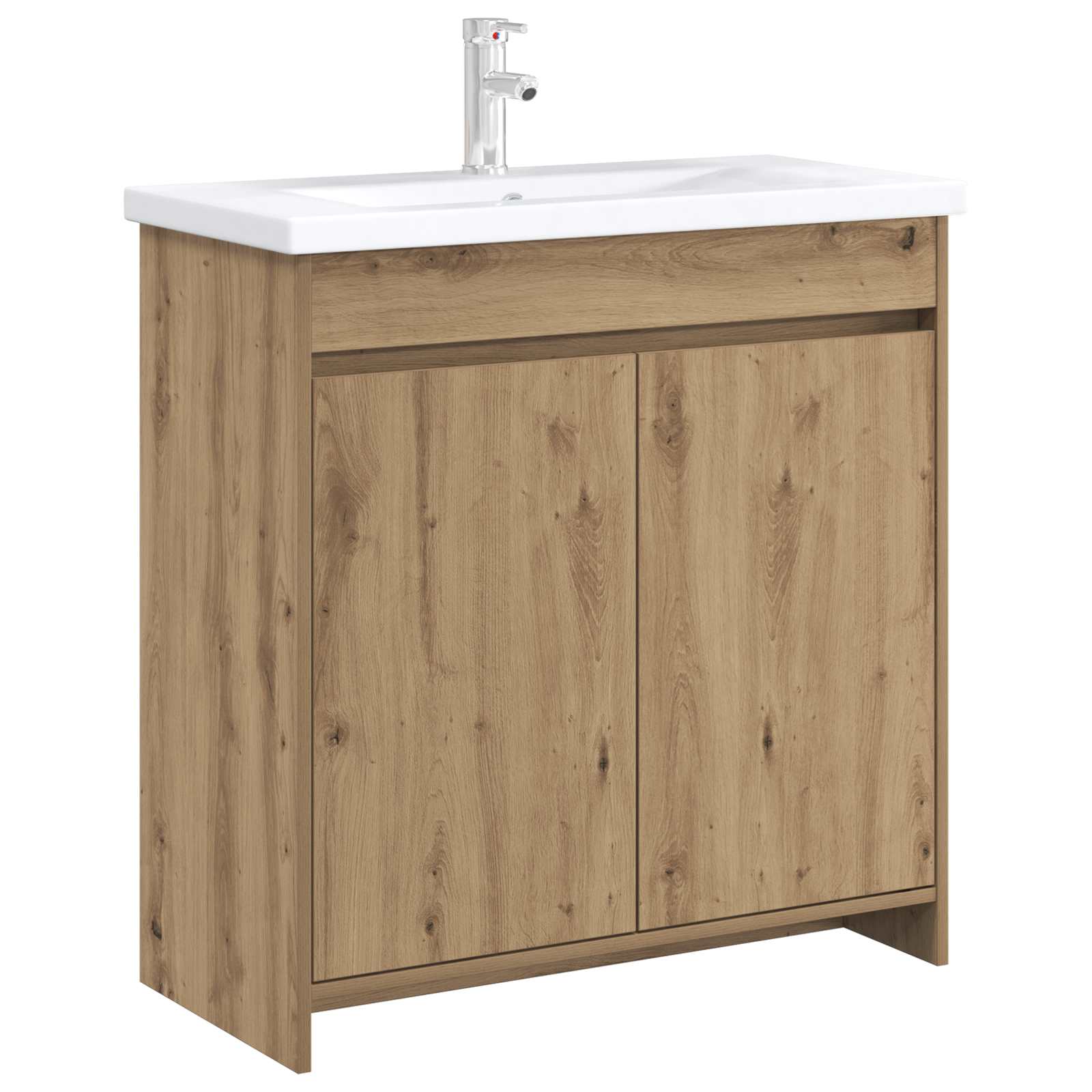 vidaXL Szafka pod zlewem w łazience Dąb artisan 78,5 x 37,5 x 81 cm