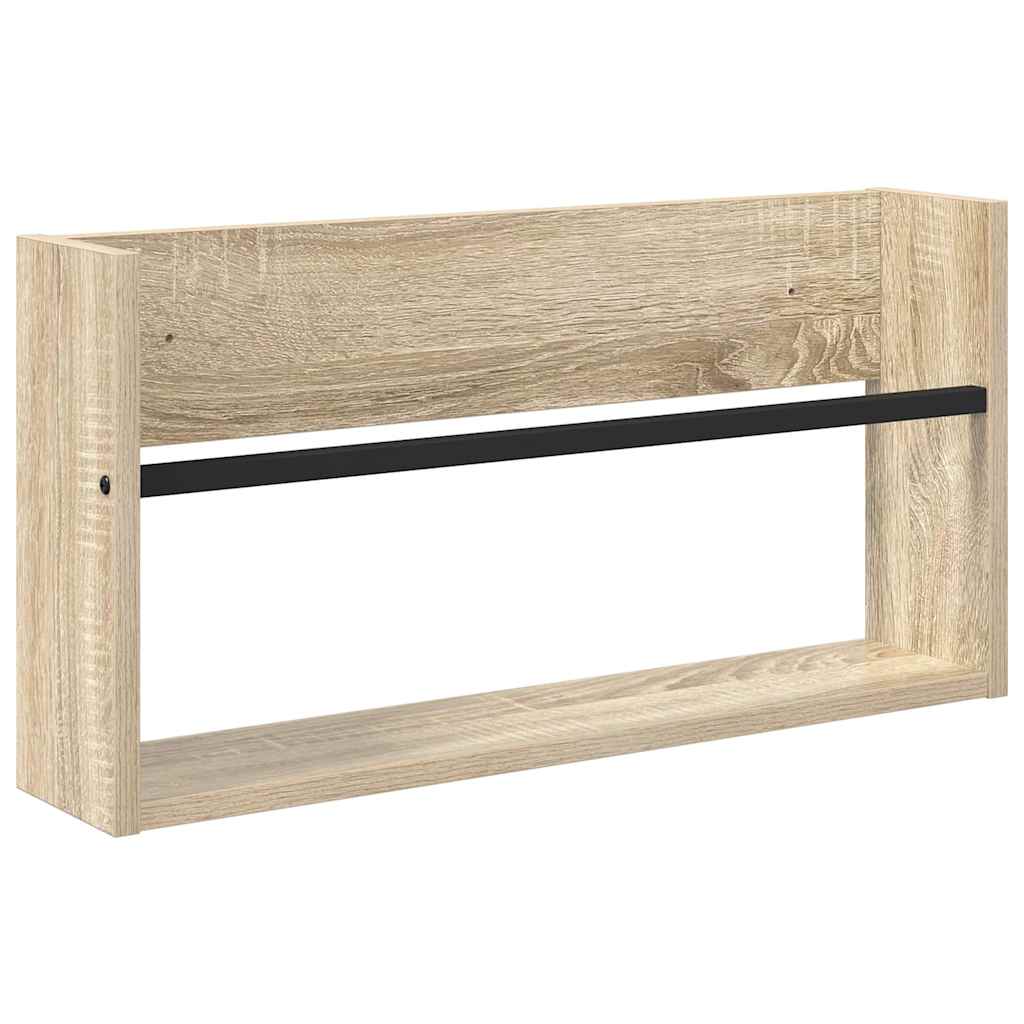 vidaXL Regał na gazety z półką 2 szt. Dąb Sonoma 60 x 12 x 30 cm