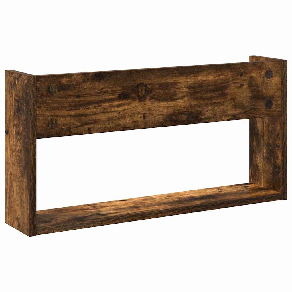 vidaXL Regał na gazety z półką 2 pcs Dąb wędzony 60 x 12 x 30 cm