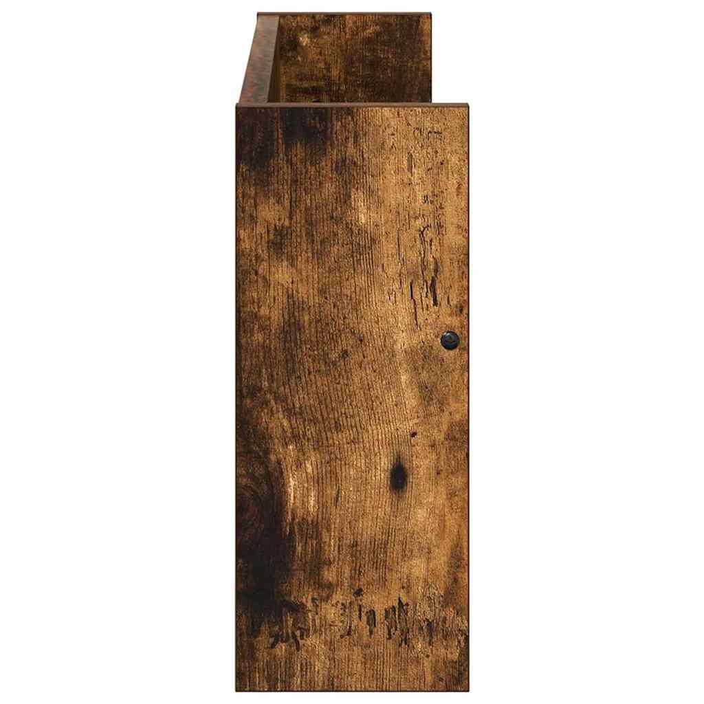 vidaXL Regał na gazety z półką 2 pcs Dąb wędzony 60 x 12 x 30 cm