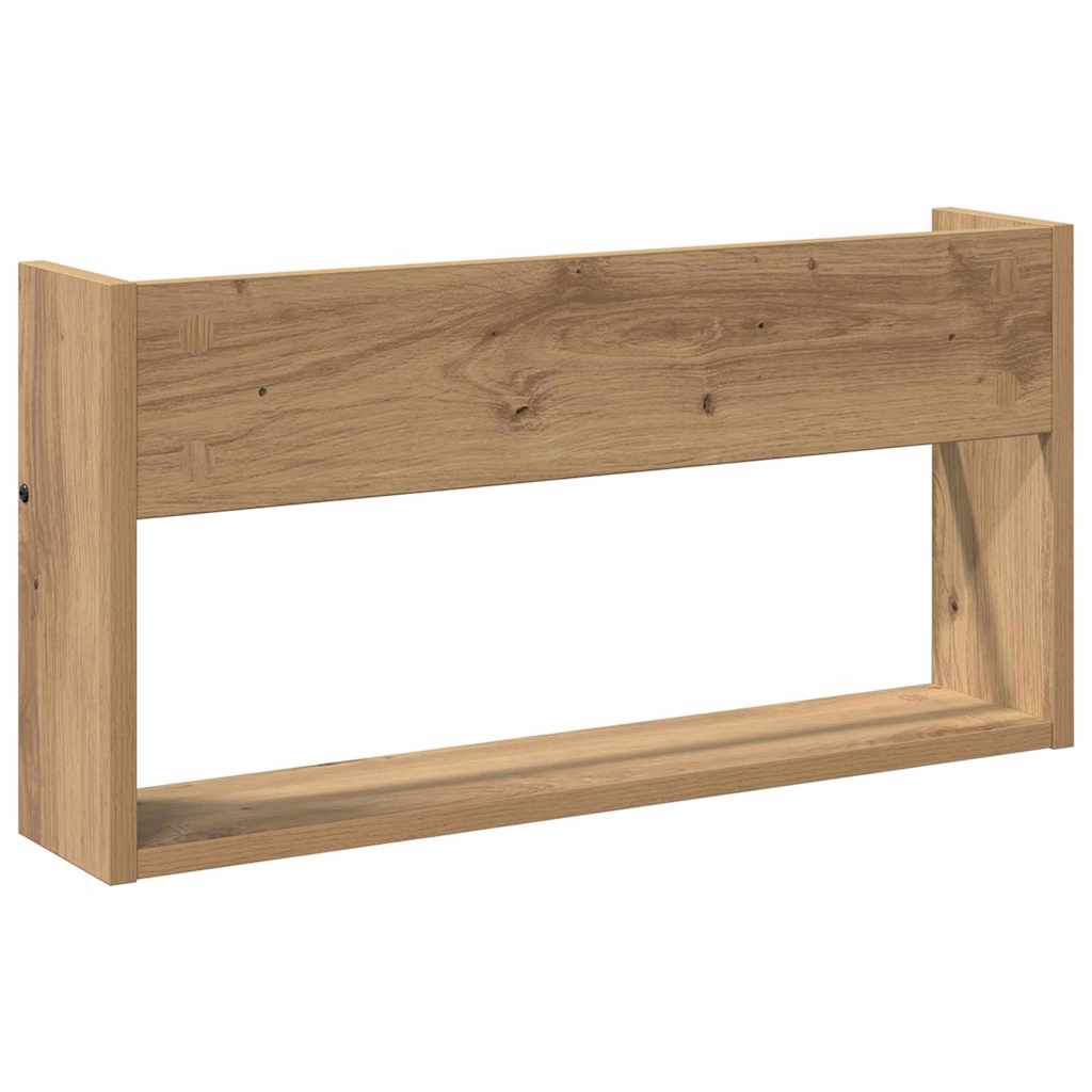 vidaXL Regał na gazety z półką Dąb rzemieślniczy 60 x 12 x 30 cm